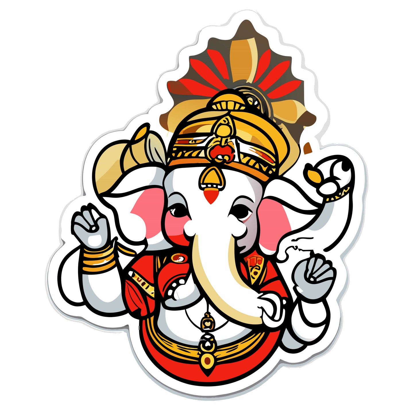 Sri Ganesha Laptop and Gadget Stickers