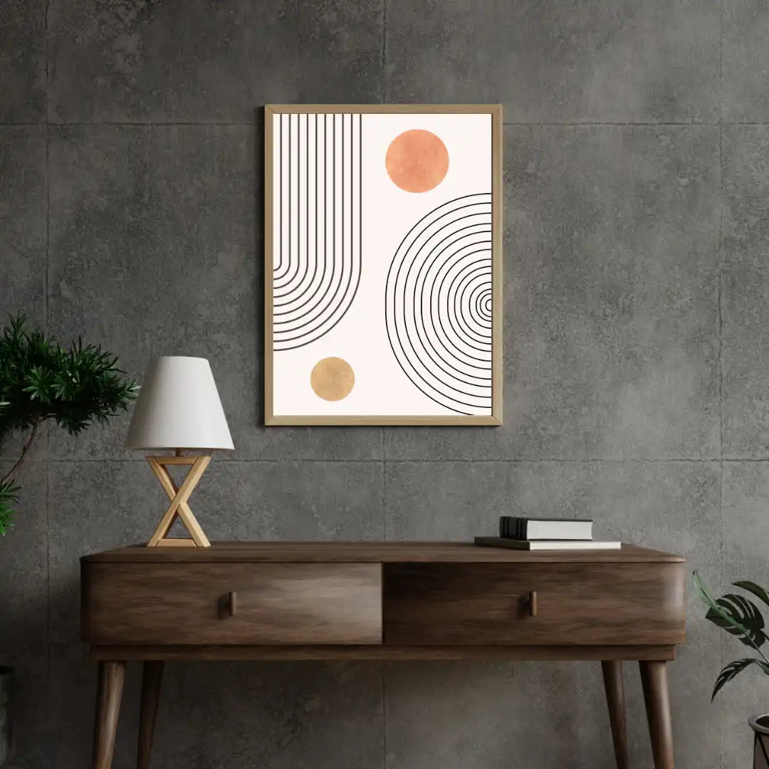 Abstract Geometry – Sleek Modern Art with Simple Shapes Framed Art