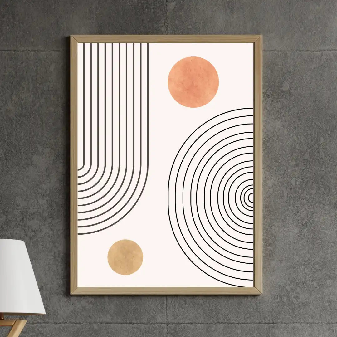 Abstract Geometry – Sleek Modern Art with Simple Shapes Framed Art