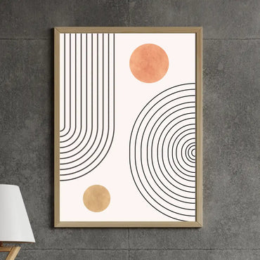 Abstract Geometry – Sleek Modern Art with Simple Shapes Framed Art