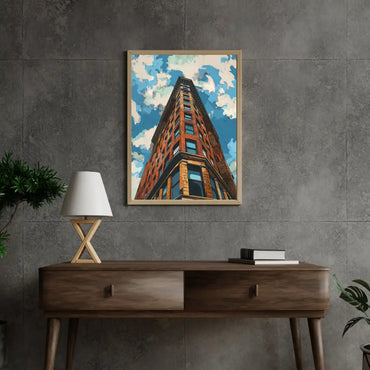 Architectural Dreams – Abstract Building Framed Art Piece