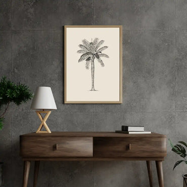 Beautiful Palm Tree Printable – Framed Coastal Wall Decor