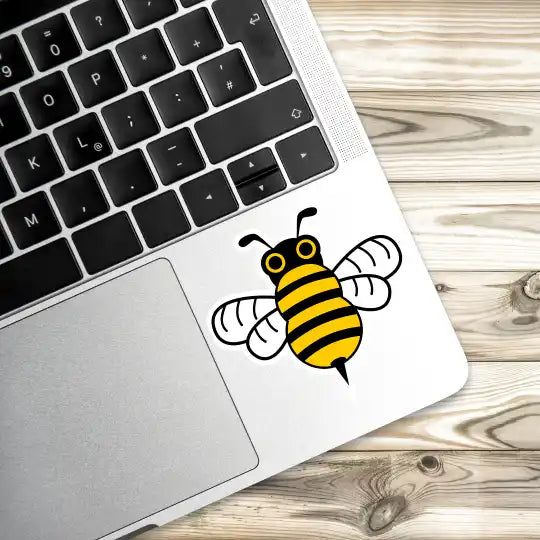 Buzzing Beauty Bee and Butterflies Laptop Stickers and Gadgets Stickers