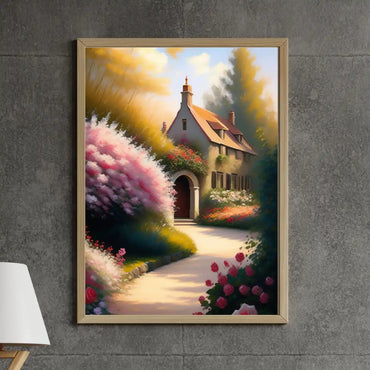 Charming Flower Painting – Framed Floral Wall Art