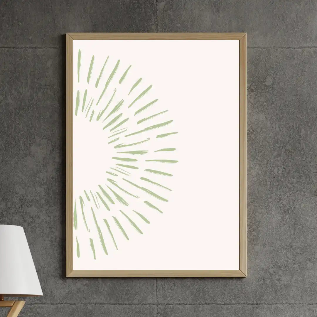 Charming Moss Green Sunshine Design – Framed Greenery Wall Decor Theme Category: Others