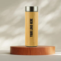 Bamboo Stainless Steel Water Bottle 450ml