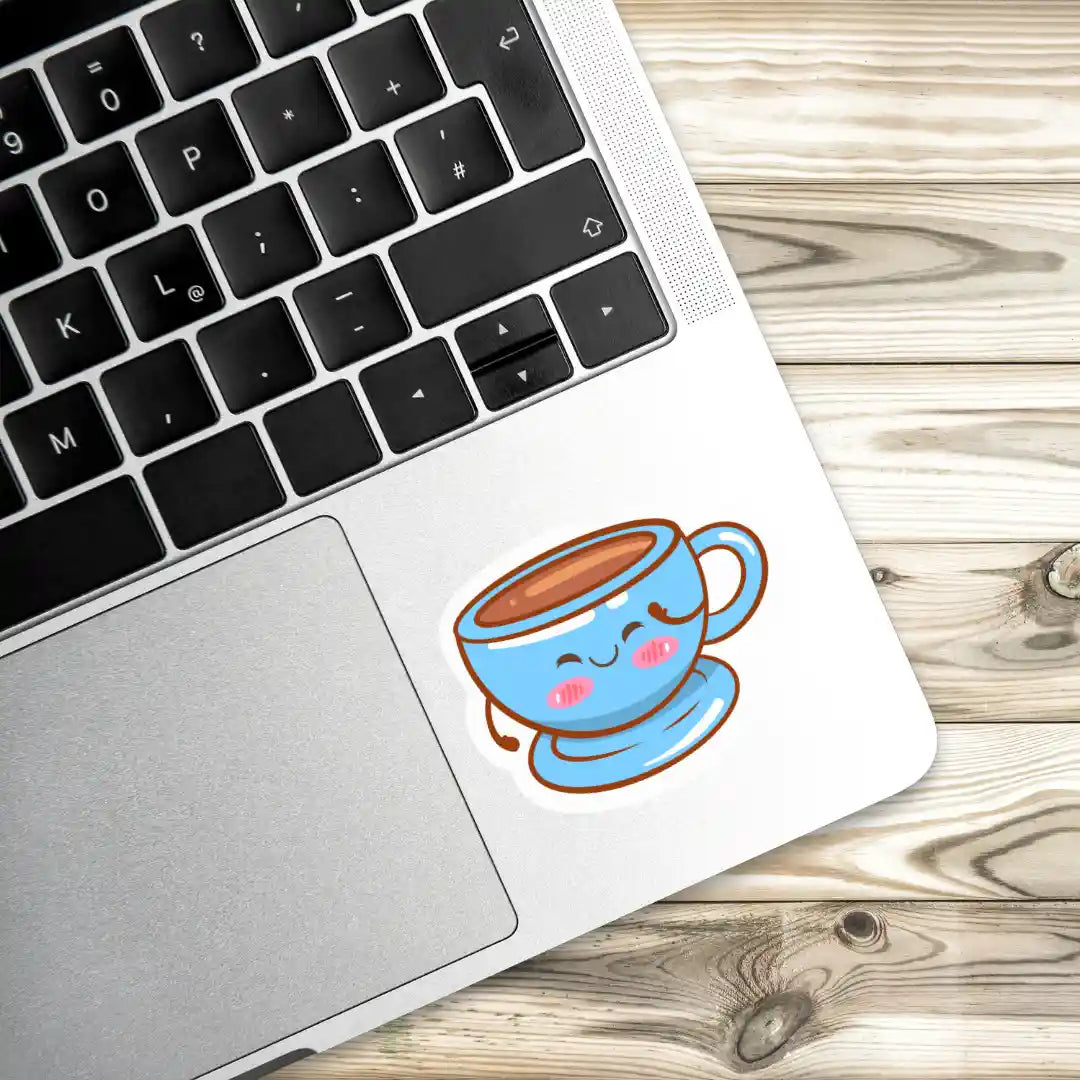 Cute cup of tea Laptop Stickers and Gadgets Stickers