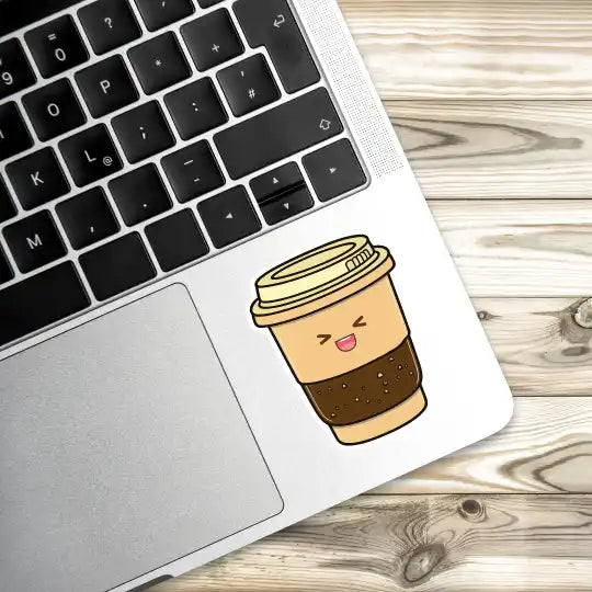 Espresso Expressions Stylish Coffee Laptop Stickers and Gadgets Stickers