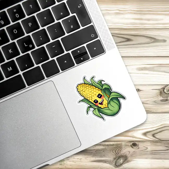 Funny Cartoon Corn Laptop Stickers and Gadgets Stickers