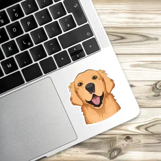 Furry Friends Cute Dog Laptop Stickers and Gadgets Stickers