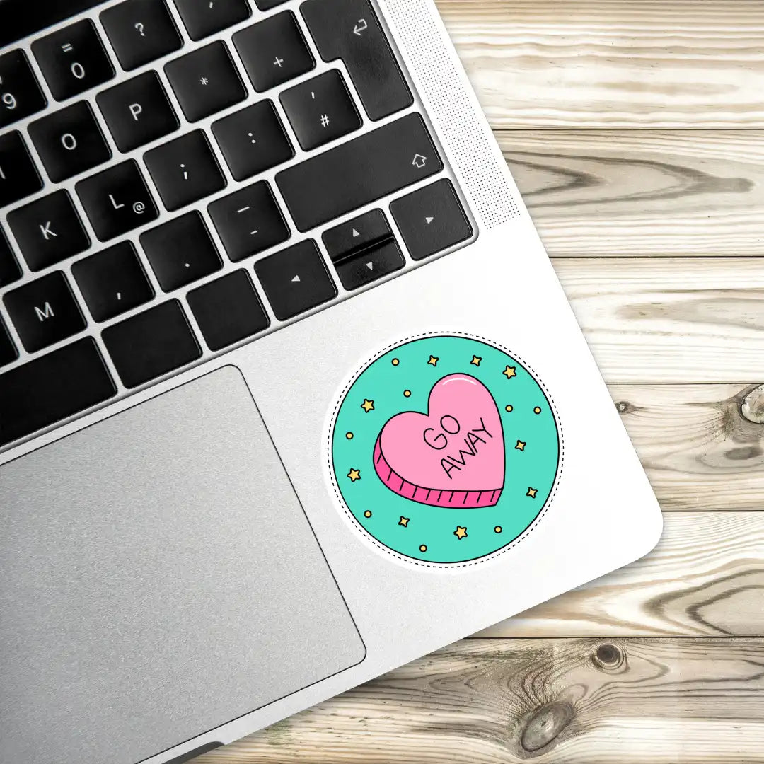 Go Away Laptop Stickers and Gadget Stickers