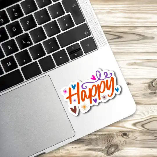 Happy Laptop Stickers and Gadgets Stickers