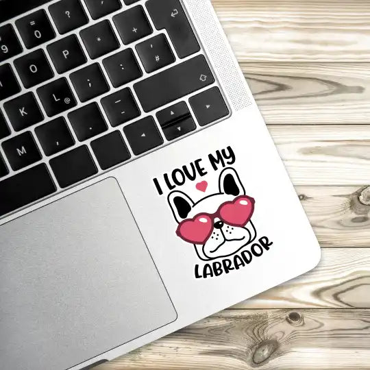 I Love My Labrador Laptop Stickers and Gadgets Stickers