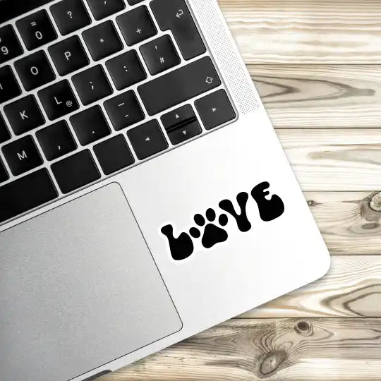 Love Paw Dog Lover Laptop Stickers and Gadgets Stickers