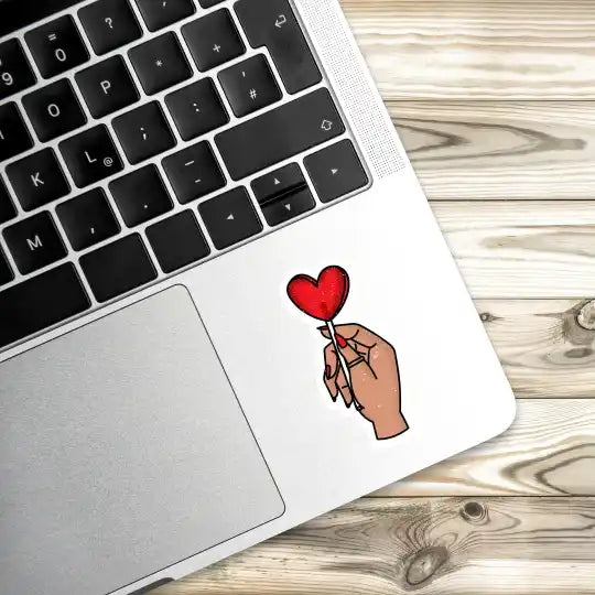 Love in Hand Laptop Stickers and Gadget Stickers