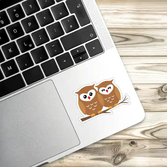 Owl Always Love You Romantic Laptop Stickers and Gadgets Stickers