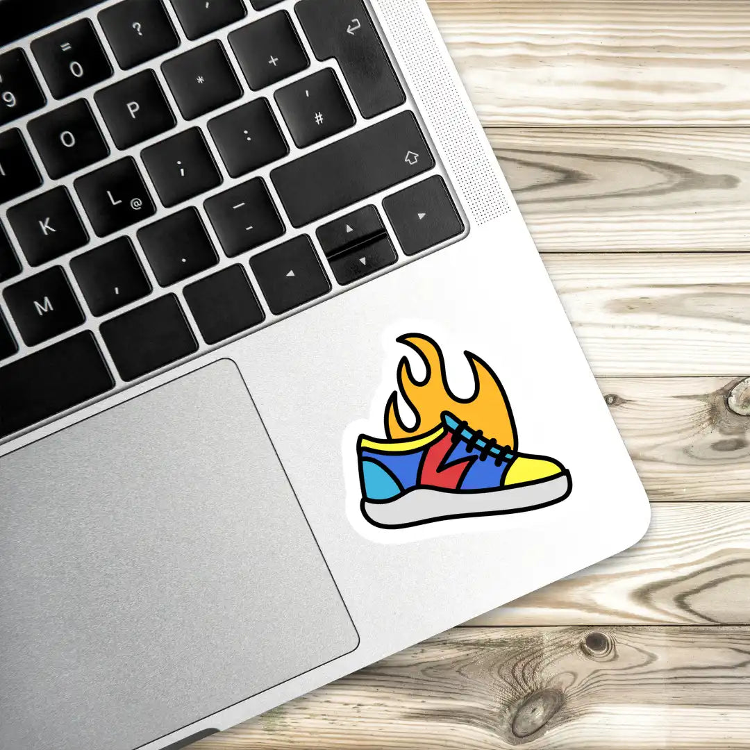 Run on Fire Laptop Stickers And Gadget Stickers