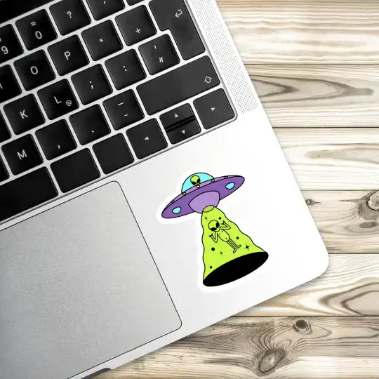 Space Ship Alien Laptop Stickers And Gadget Stickers