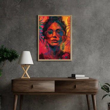 Whimsical Beauty – Abstract Girl Framed Wall Art