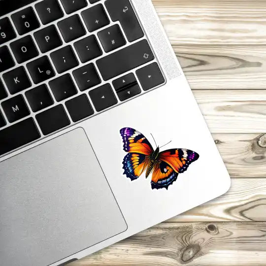 Winged Wonders Beautiful Butterflies Laptop Stickers and Gadgets Stickers