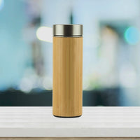 Bamboo Stainless Steel Water Bottle 450ml